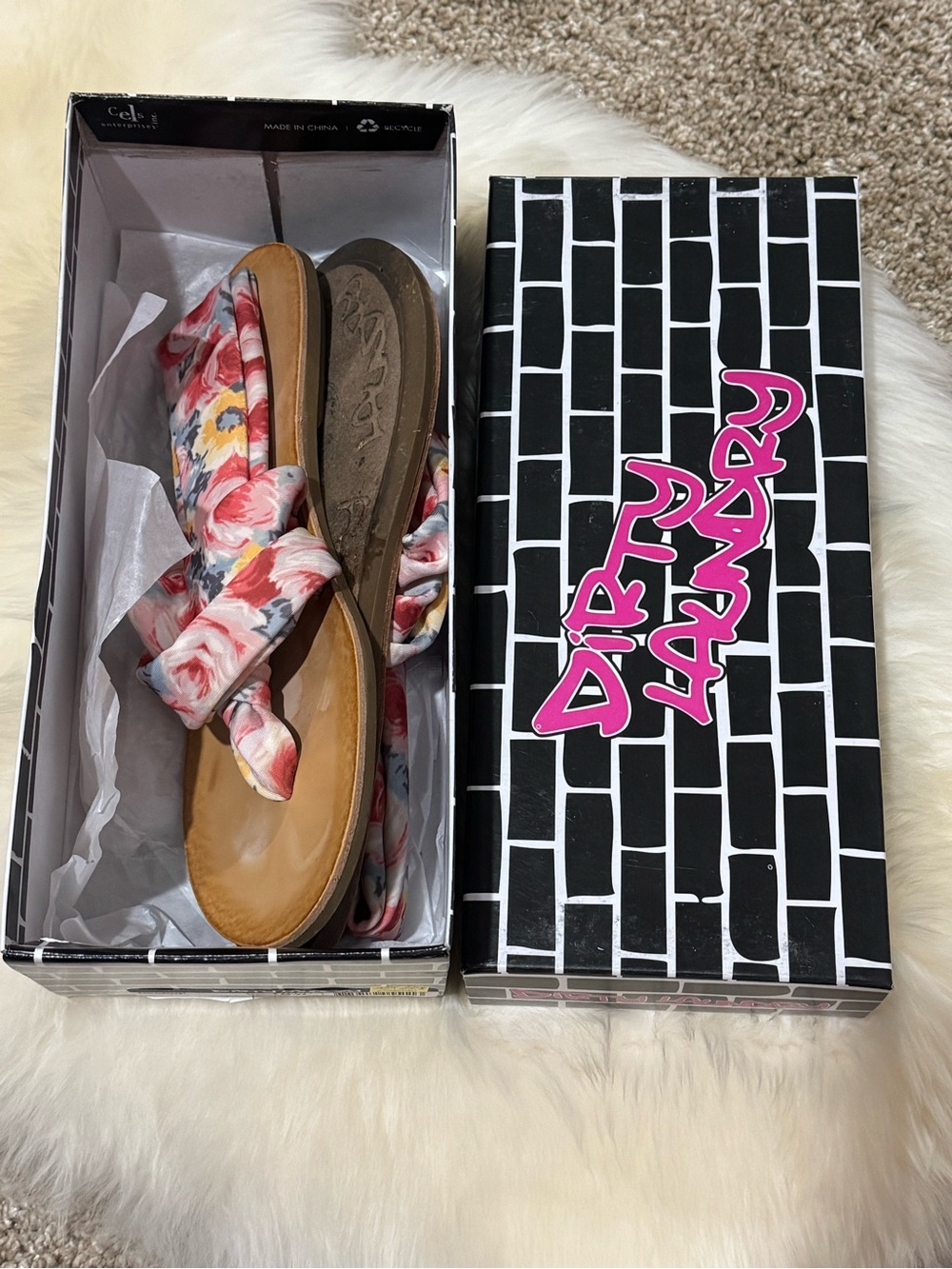Dirty Laundry Beebop Cornflower PINK Floral Tie-Front Sandals  Size 9 / 40